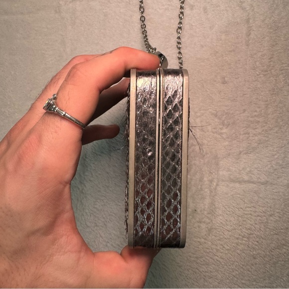 Vintage Kotur Peacock and Snakeskin Evening Clutch Crossbody Bag - Picture 4 of 11